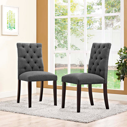 Modway Outlet Duchess Fabric Dining Chair Set of 2 by Modway  Bar and Dining Furniture Gray - EEI-3474-GRY