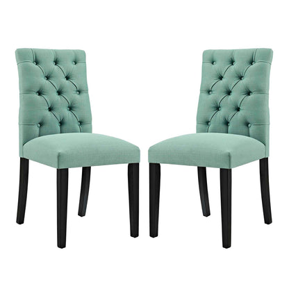 Modway Outlet Duchess Fabric Dining Chair Set of 2 by Modway  Bar and Dining Furniture Laguna - EEI-3474-LAG