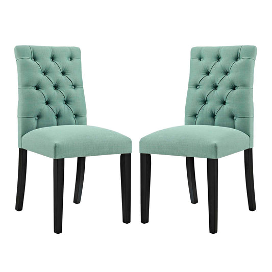 Modway Outlet Duchess Fabric Dining Chair Set of 2 by Modway  Bar and Dining Furniture Laguna - EEI-3474-LAG