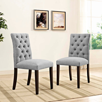 Modway Outlet Duchess Fabric Dining Chair Set of 2 by Modway  Bar and Dining Furniture Light Gray - EEI-3474-LGR