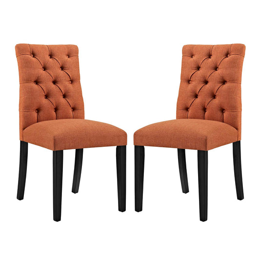 Modway Outlet Duchess Fabric Dining Chair Set of 2 by Modway  Bar and Dining Furniture Orange - EEI-3474-ORA