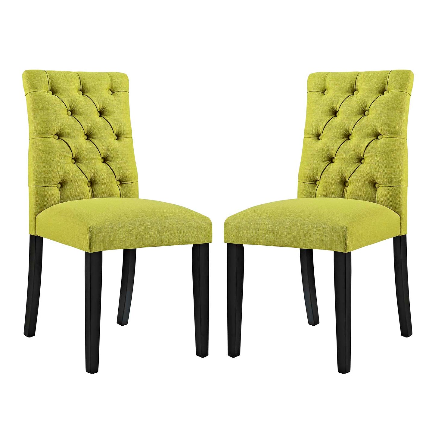 Modway Outlet Duchess Fabric Dining Chair Set of 2 by Modway  Bar and Dining Furniture Wheatgrass - EEI-3474-WHE