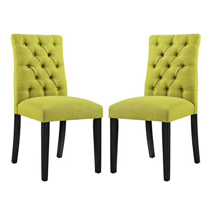 Modway Outlet Duchess Fabric Dining Chair Set of 2 by Modway  Bar and Dining Furniture Wheatgrass - EEI-3474-WHE