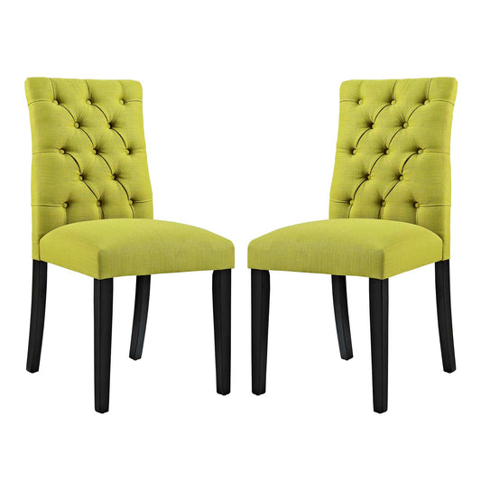 Modway Outlet Duchess Fabric Dining Chair Set of 2 by Modway  Bar and Dining Furniture Wheatgrass - EEI-3474-WHE