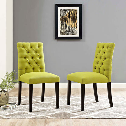 Modway Outlet Duchess Fabric Dining Chair Set of 2 by Modway  Bar and Dining Furniture Wheatgrass - EEI-3474-WHE