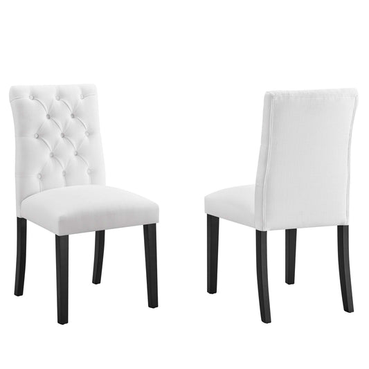 Modway Outlet Duchess Fabric Dining Chair Set of 2 by Modway  Bar and Dining Furniture White - EEI-3474-WHI