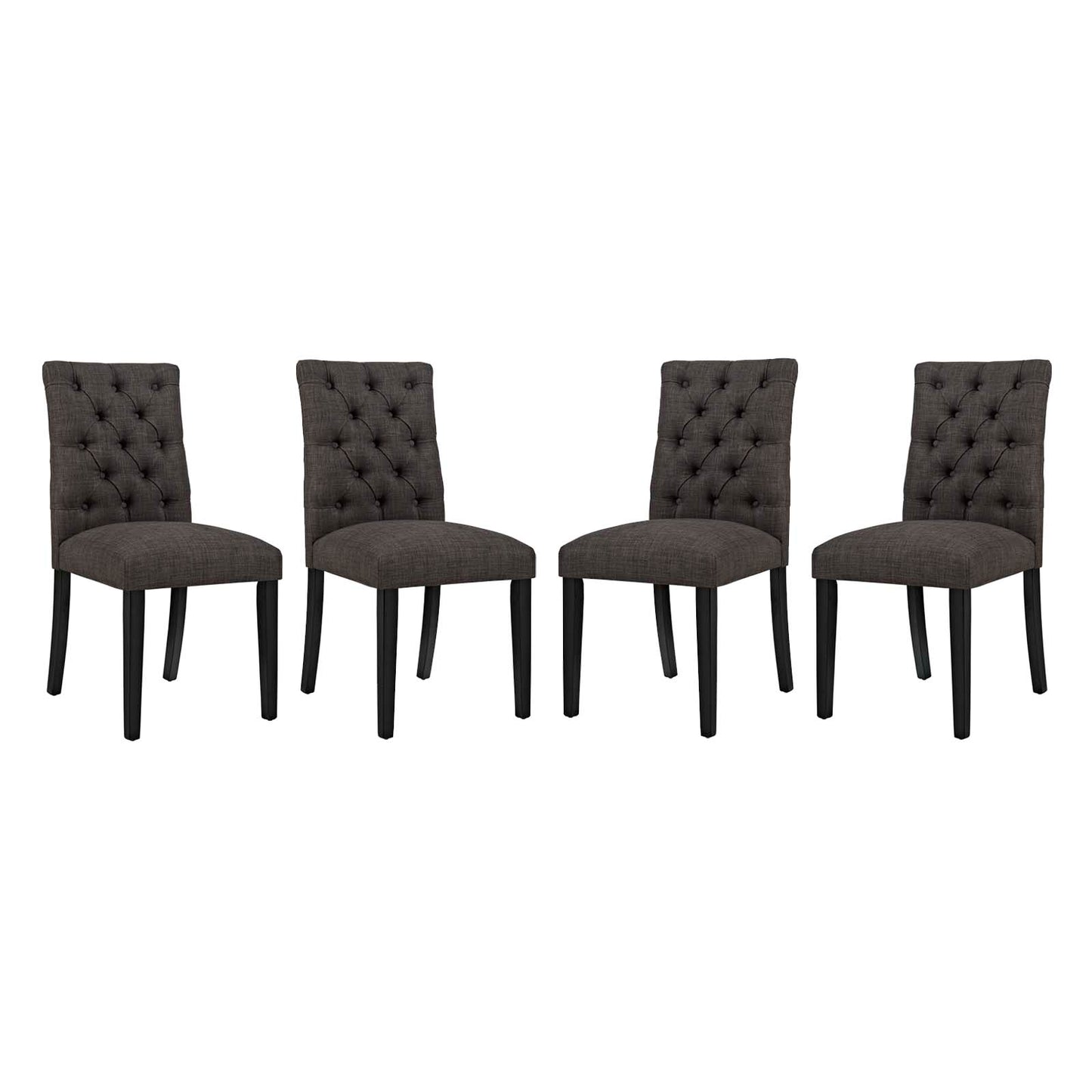 Modway Outlet Duchess Fabric Dining Chair Set of 4 by Modway  Bar and Dining Furniture Brown - EEI-3475-BRN