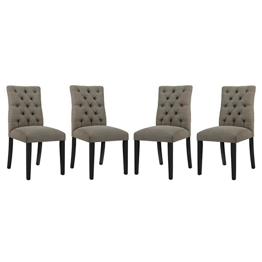 Modway Outlet Duchess Fabric Dining Chair Set of 4 by Modway  Bar and Dining Furniture Granite - EEI-3475-GRA
