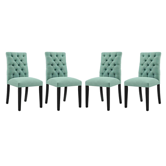 Modway Outlet Duchess Fabric Dining Chair Set of 4 by Modway  Bar and Dining Furniture Laguna - EEI-3475-LAG