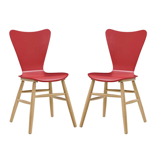 Modway Outlet Cascade Dining Chair Set of 2 by Modway  Bar and Dining Furniture Red - EEI-3476-RED