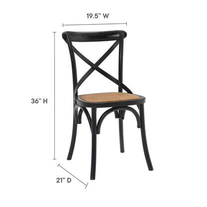 Modway - Gear Dining Side Chair Set of 2 by Modway  Bar and Dining Dining Chairs Black - EEI-3481-BLK