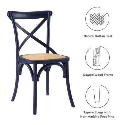 Modway - Gear Dining Side Chair Set of 2 by Modway  Bar and Dining Dining Chairs Blue - EEI-3481-MID