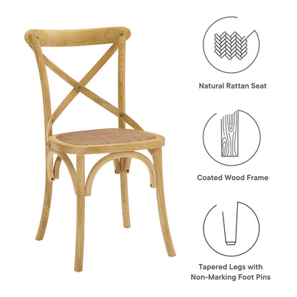 Modway - Gear Dining Side Chair Set of 2 by Modway  Bar and Dining Dining Chairs Brown - EEI-3481-NAT