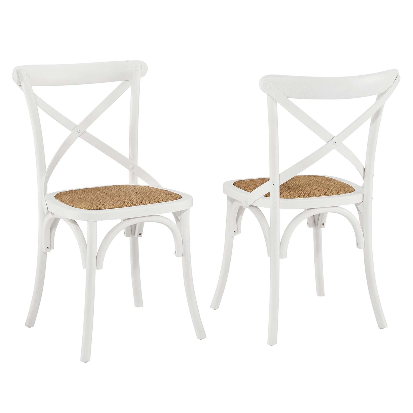 Modway - Gear Dining Side Chair Set of 2 by Modway  Bar and Dining Dining Chairs White - EEI-3481-WHI