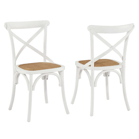 Modway - Gear Dining Side Chair Set of 2 by Modway  Bar and Dining Dining Chairs White - EEI-3481-WHI