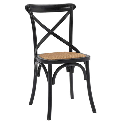 Modway - Gear Dining Side Chair Set of 4 by Modway  Bar and Dining Dining Chairs Black - EEI-3482-BLK