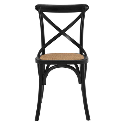 Modway - Gear Dining Side Chair Set of 4 by Modway  Bar and Dining Dining Chairs Black - EEI-3482-BLK