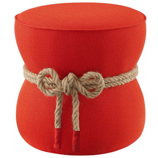 Modway Outlet Beat Nautical Rope Upholstered Fabric Ottoman by Modway  Living Room Furniture Atomic Red - EEI-3483-ATO