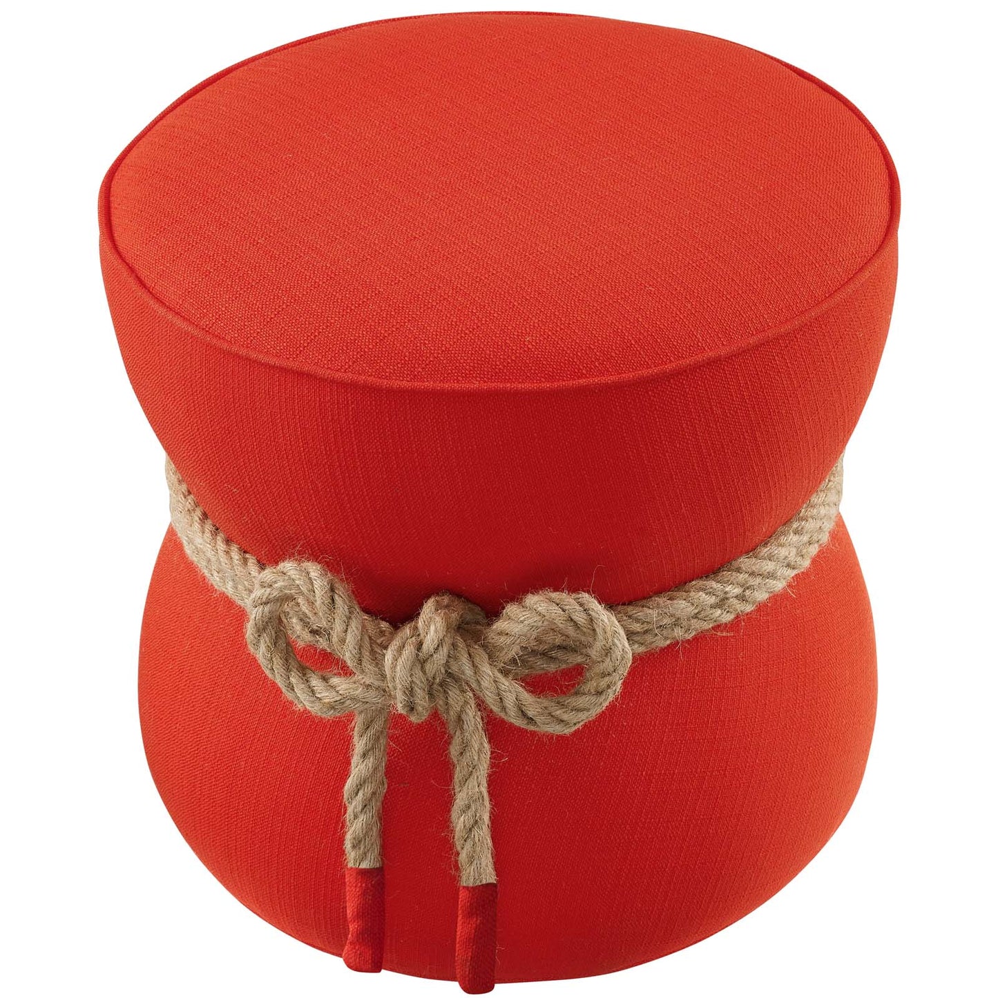 Modway Outlet Beat Nautical Rope Upholstered Fabric Ottoman by Modway  Living Room Furniture Atomic Red - EEI-3483-ATO