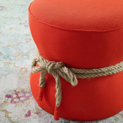 Modway Outlet Beat Nautical Rope Upholstered Fabric Ottoman by Modway  Living Room Furniture Atomic Red - EEI-3483-ATO