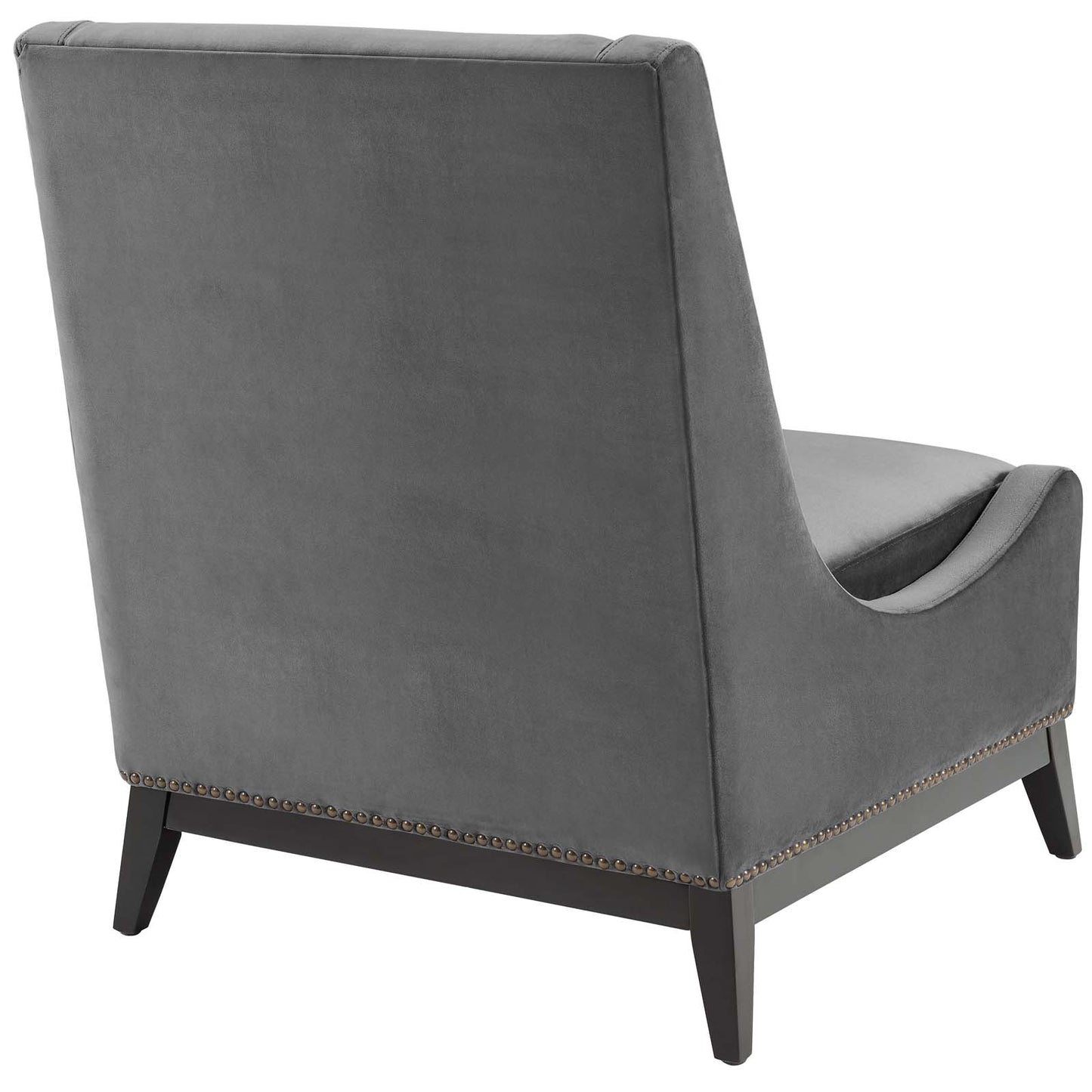 Modway Outlet Confident Accent Upholstered Performance Velvet Lounge Chair by Modway  Living Room Furniture Gray - EEI-3488-GRY