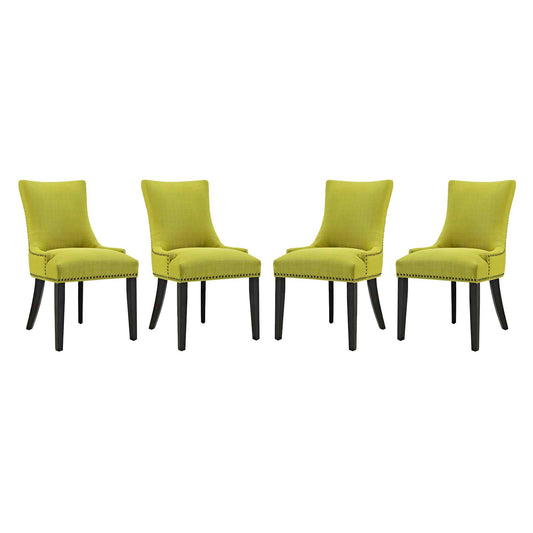 Modway Outlet Marquis Fabric Dining Chair Set of 4 by Modway  Bar and Dining Furniture Wheatgrass - EEI-3497-WHE