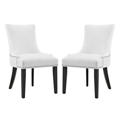 Modway - Marquis Faux Leather Dining Chair Set of 2 by Modway  Bar and Dining Dining Chairs White - EEI-3498-WHI
