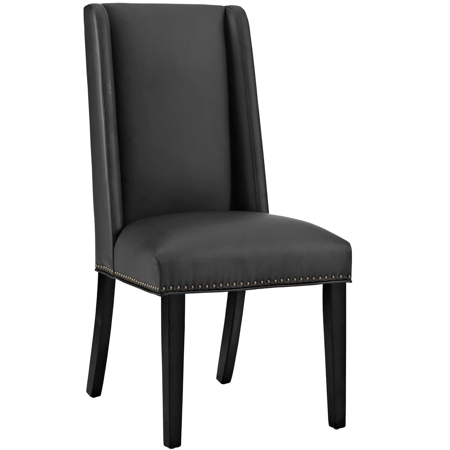 Modway - Baron Vinyl Dining Chair Set of 4 by Modway  Bar and Dining Dining Chairs Black - EEI-3502-BLK