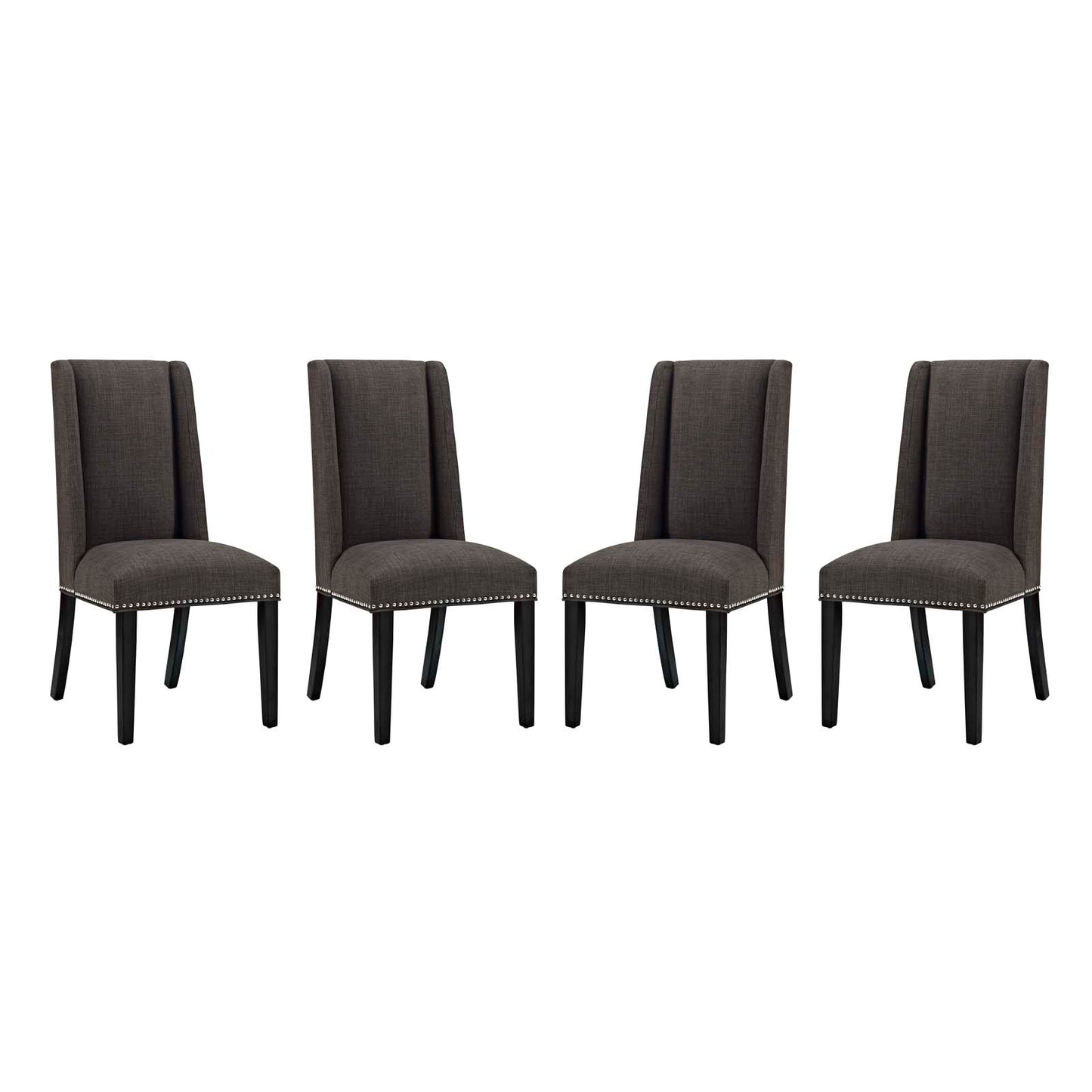 Modway Outlet Baron Fabric Dining Chair Set of 4 by Modway  Bar and Dining Furniture Brown - EEI-3503-BRN