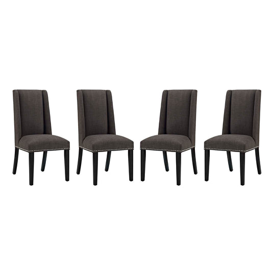Modway Outlet Baron Fabric Dining Chair Set of 4 by Modway  Bar and Dining Furniture Brown - EEI-3503-BRN