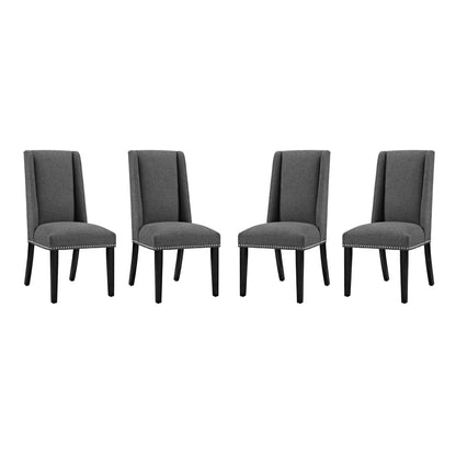 Modway Outlet Baron Fabric Dining Chair Set of 4 by Modway  Bar and Dining Furniture Gray - EEI-3503-GRY
