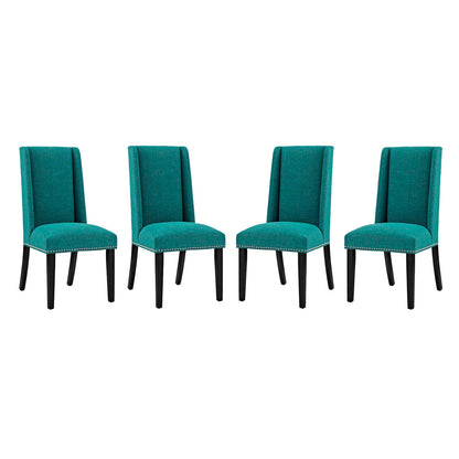 Modway Outlet Baron Fabric Dining Chair Set of 4 by Modway  Bar and Dining Furniture Teal - EEI-3503-TEA
