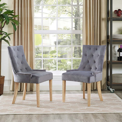 Modway Outlet Pose Performance Velvet Dining Chair Set of 2 by Modway  Bar and Dining Furniture Gray - EEI-3504-GRY