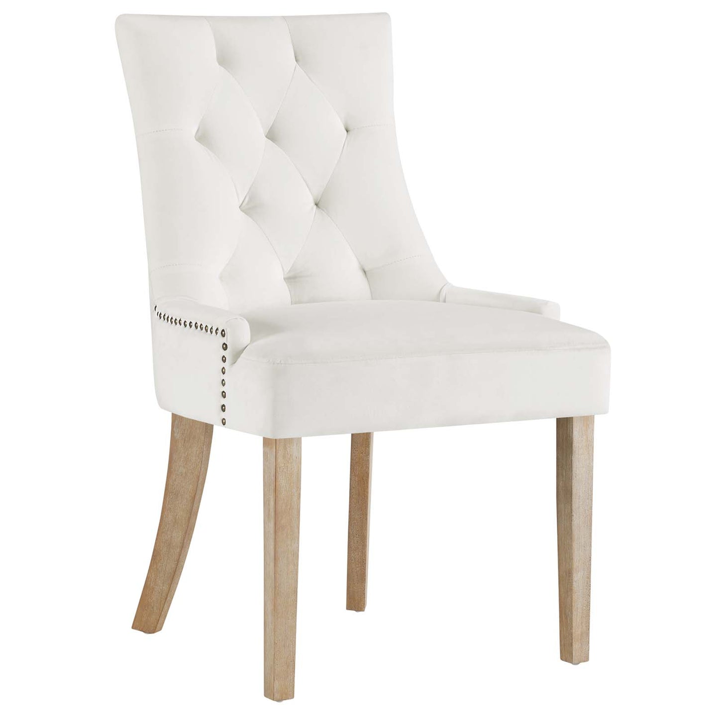 Modway Outlet Pose Performance Velvet Dining Chair Set of 2 by Modway  Bar and Dining Furniture Ivory - EEI-3504-IVO