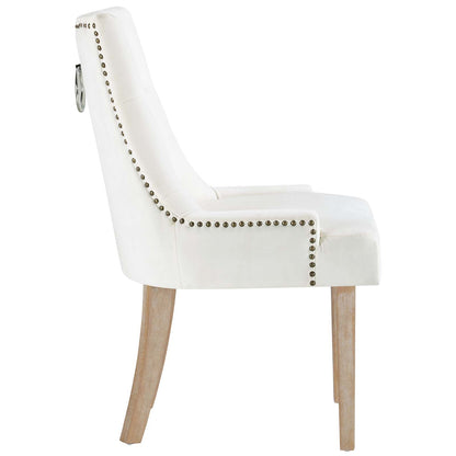 Modway Outlet Pose Performance Velvet Dining Chair Set of 4 by Modway  Bar and Dining Furniture Ivory - EEI-3505-IVO