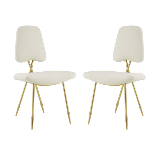 Modway Outlet Ponder Dining Side Chair Set of 2 by Modway  Bar and Dining Furniture Ivory - EEI-3506-IVO
