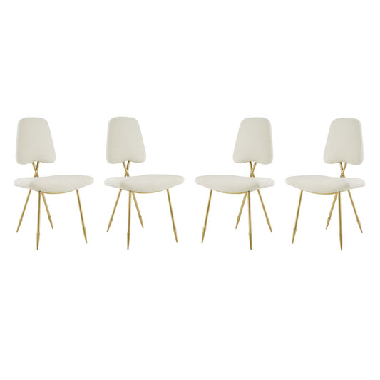 Modway Outlet Ponder Dining Side Chair Set of 4 by Modway  Bar and Dining Furniture Ivory - EEI-3507-IVO