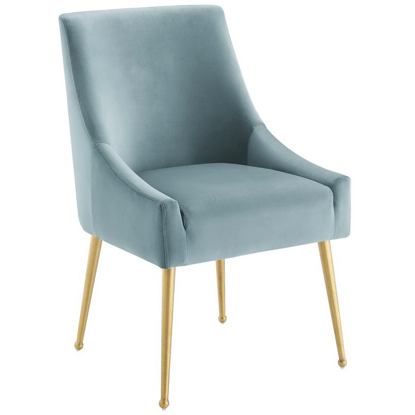 Modway - Discern Upholstered Performance Velvet Dining Chair by Modway  Bar and Dining Dining Chairs Blue - EEI-3508-LBU