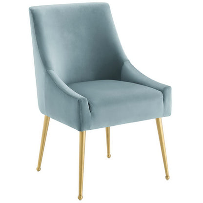 Modway - Discern Upholstered Performance Velvet Dining Chair by Modway  Bar and Dining Dining Chairs Blue - EEI-3508-LBU