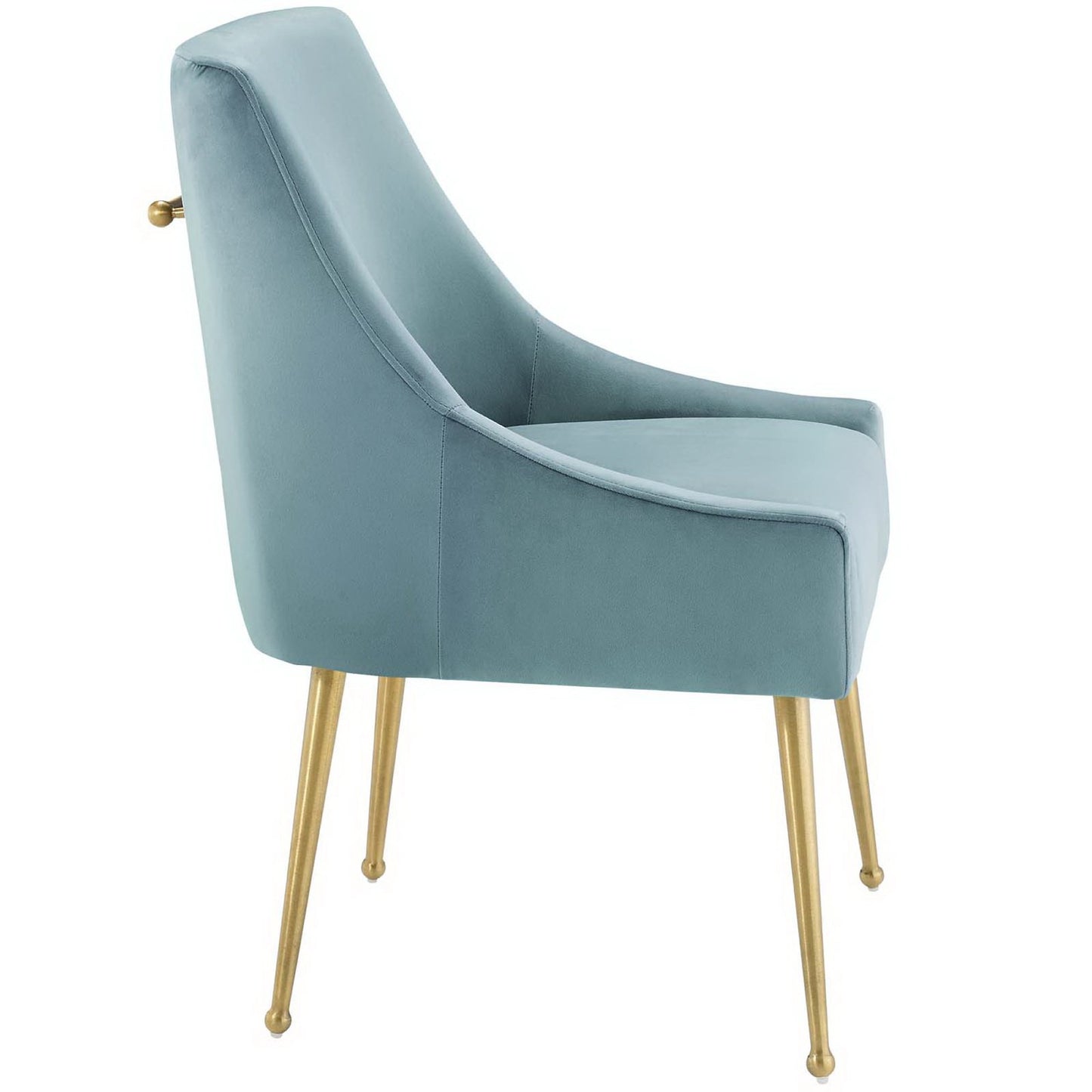 Modway - Discern Upholstered Performance Velvet Dining Chair by Modway  Bar and Dining Dining Chairs Blue - EEI-3508-LBU