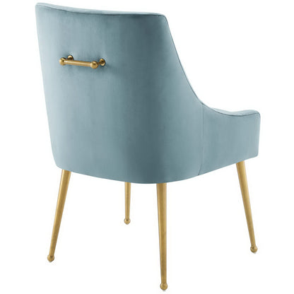 Modway - Discern Upholstered Performance Velvet Dining Chair by Modway  Bar and Dining Dining Chairs Blue - EEI-3508-LBU