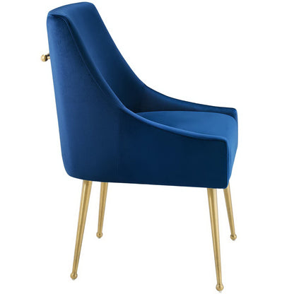 Modway Outlet Discern Upholstered Performance Velvet Dining Chair by Modway  Bar and Dining Furniture Navy - EEI-3508-NAV