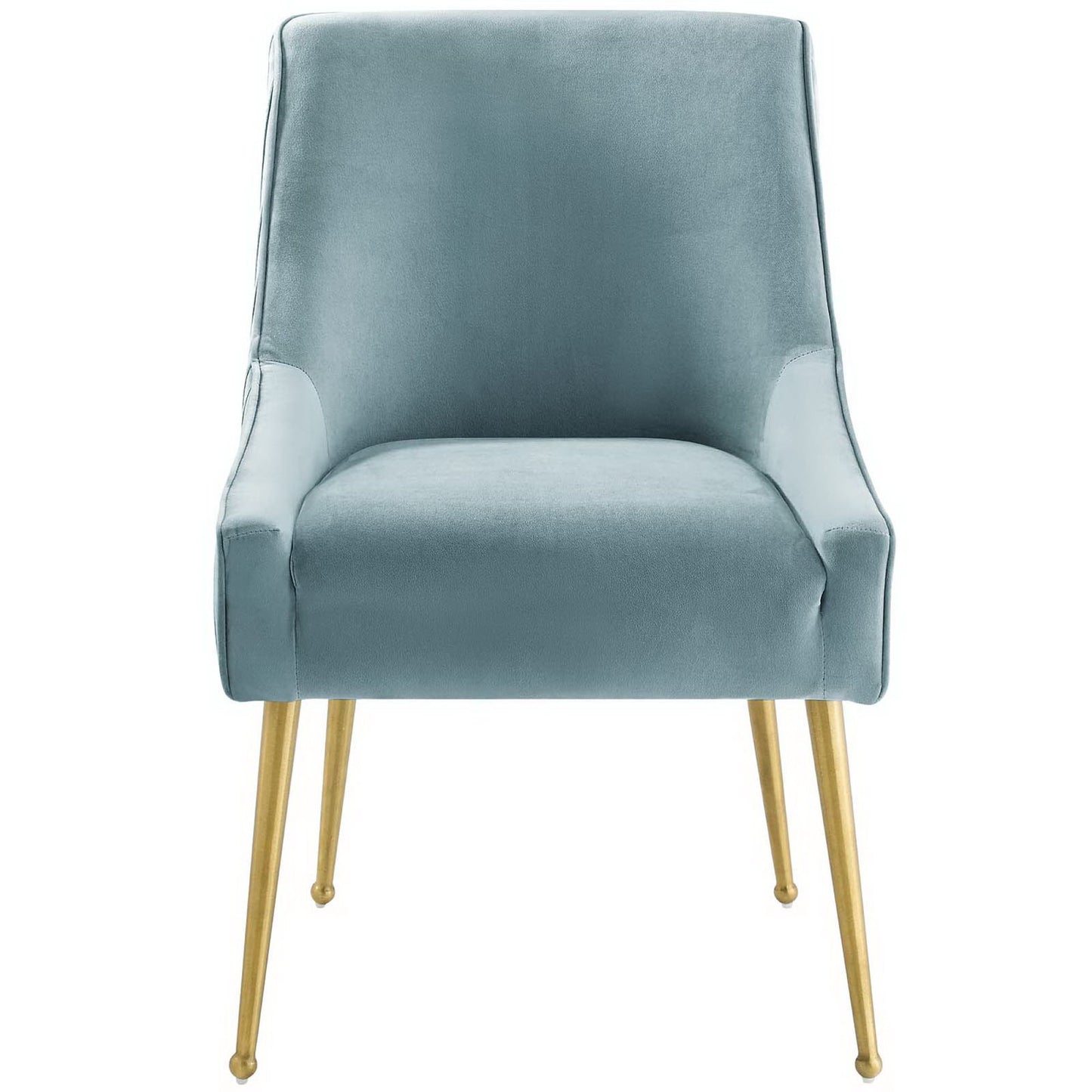Modway - Discern Pleated Back Upholstered Performance Velvet Dining Chair by Modway  Bar and Dining Dining Chairs Blue - EEI-3509-LBU