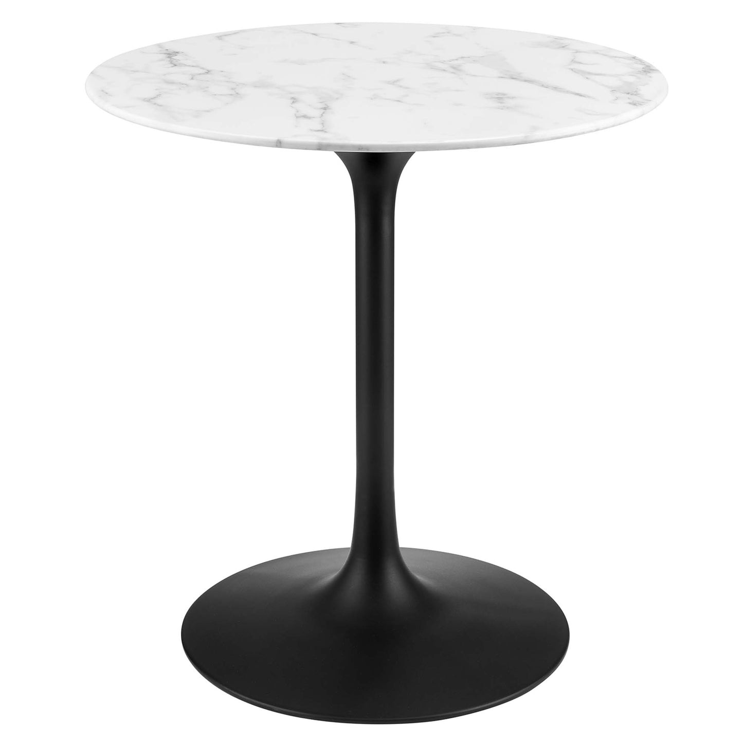 Modway - Lippa 28" Round Faux Marble Dining Table by Modway  Bar and Dining Bar and Dining Tables White - EEI-3515-BLK-WHI