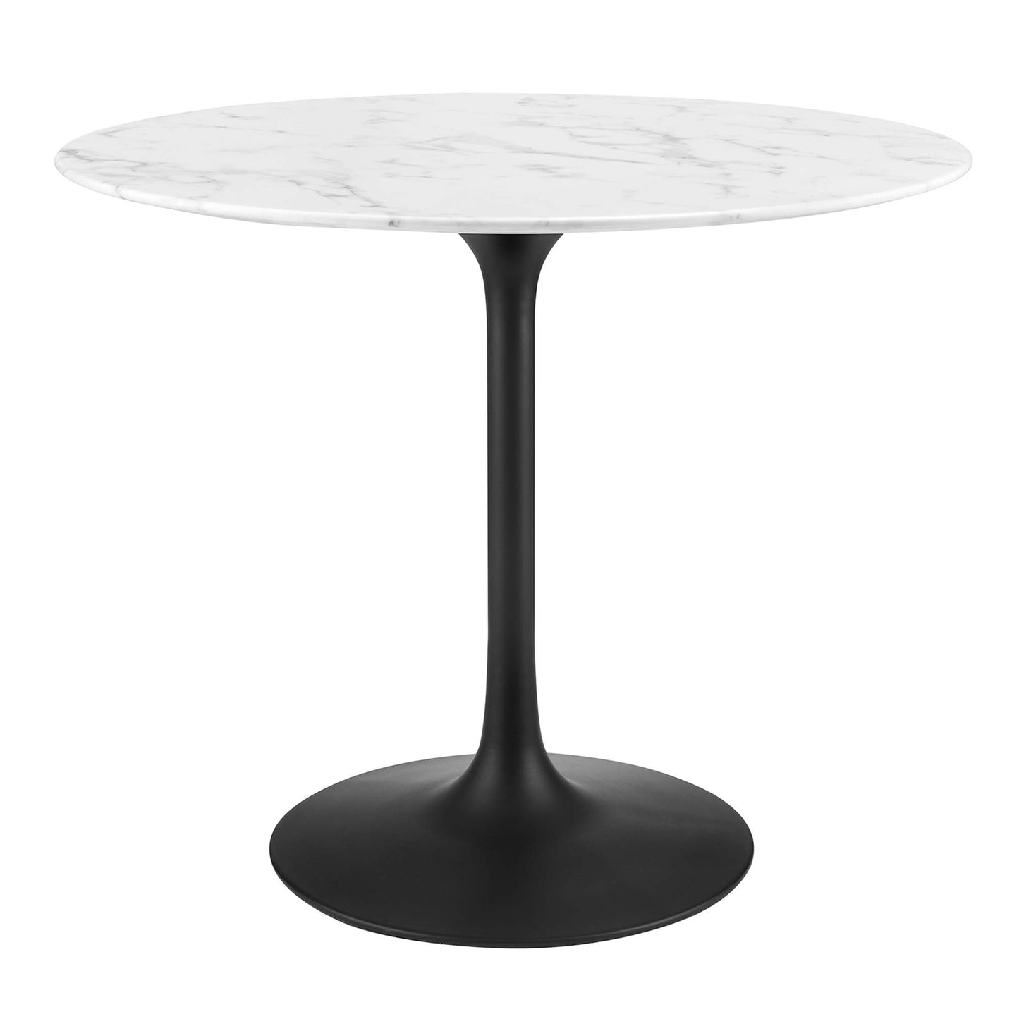 Modway - Lippa 36" Round Faux Marble Dining Table by Modway  Bar and Dining Bar and Dining Tables White - EEI-3516-BLK-WHI