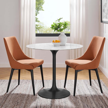 Modway - Lippa 36" Round Faux Marble Dining Table by Modway  Bar and Dining Bar and Dining Tables White - EEI-3516-BLK-WHI