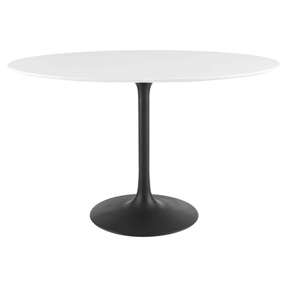 Modway - Lippa 48" Oval Wood Dining Table by Modway  Bar and Dining Bar and Dining Tables White - EEI-3517-BLK-WHI