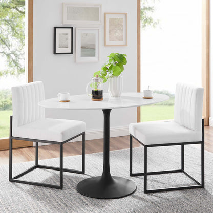 Modway - Lippa 48" Oval Wood Dining Table by Modway  Bar and Dining Bar and Dining Tables White - EEI-3517-BLK-WHI