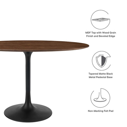 Modway - Lippa 48" Oval Wood Dining Table by Modway  Bar and Dining Bar and Dining Tables Brown - EEI-3520-BLK-WAL