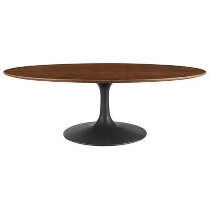 Modway - Lippa 48" Oval Wood Coffee Table by Modway  Living Room Tables Brown - EEI-3538-BLK-WAL